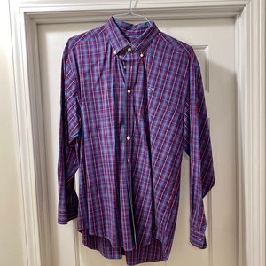 Vineyard Vines Plaid Button Down Whale Shirt L